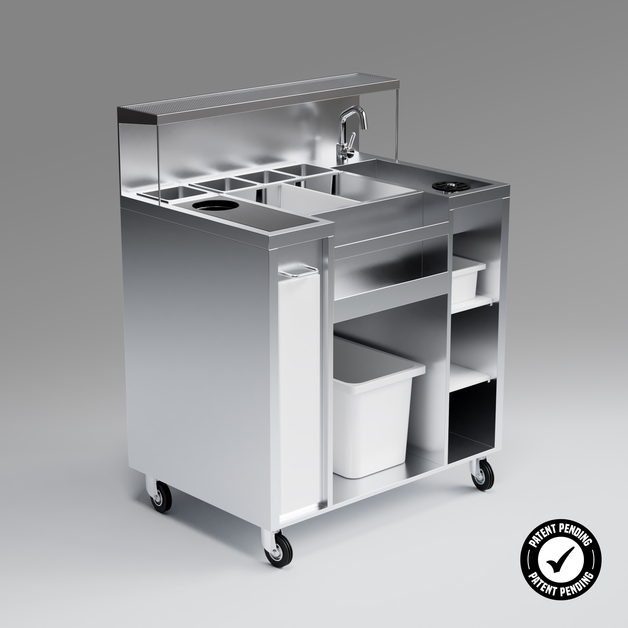 Mobiele Cocktail Bar Unit 100 cm